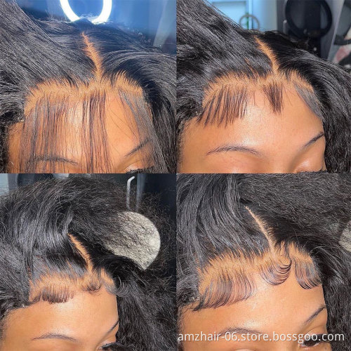 Wholesale Cheap Transparent Lace Frontal Wig Pre Plucked Raw Brazilian Virgin Cuticle Aligned Human Hair Full Hd Lace Front Wig